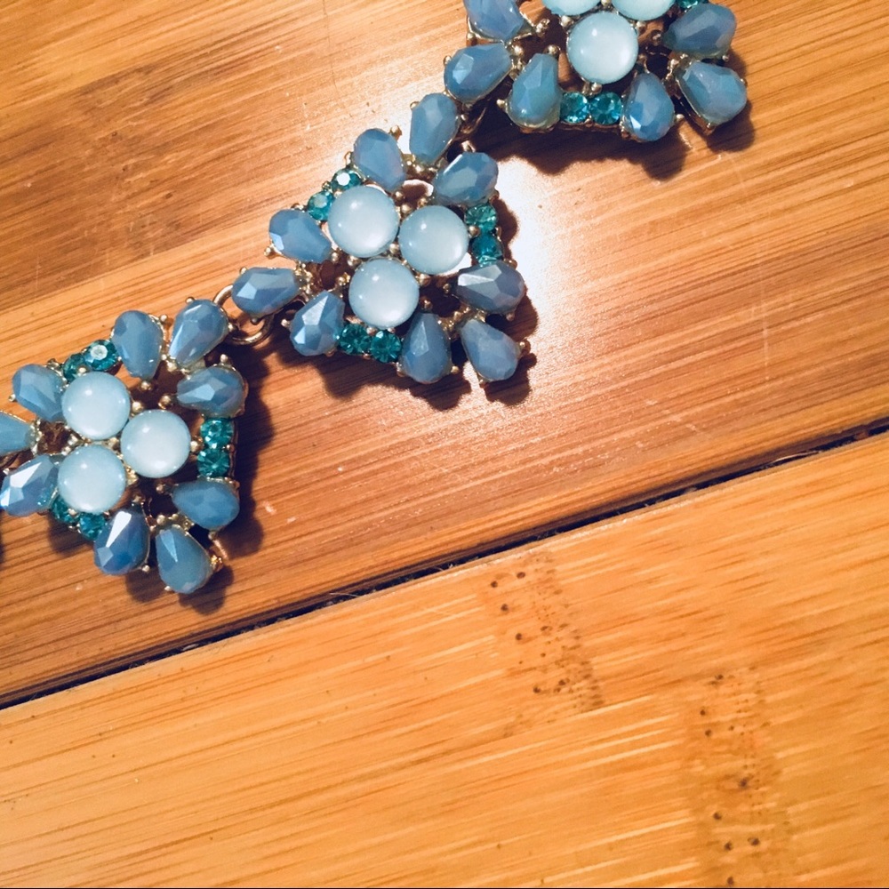 Blue statement necklace